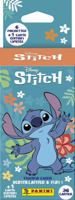 Panini STITCH TC - Blister de 6 pochettes (36 cartes) + 1 Carte Édition Limitée - Collection Stitch Expérience 626