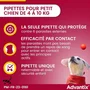Advantix Antiparasitaire pour Chien Petite Race 4 à 10 kg, 6 Pipettes - Large Spectre d'Action et Répulsif Contre Tiques & Puces