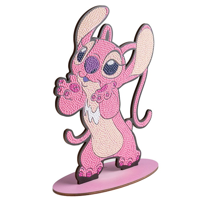 Crayola Disney - Kit d'art créatif Crystal Art XL Buddy Angel - Tableau en strass avec applicateur et socle - Taille extra - Dès 8 ans