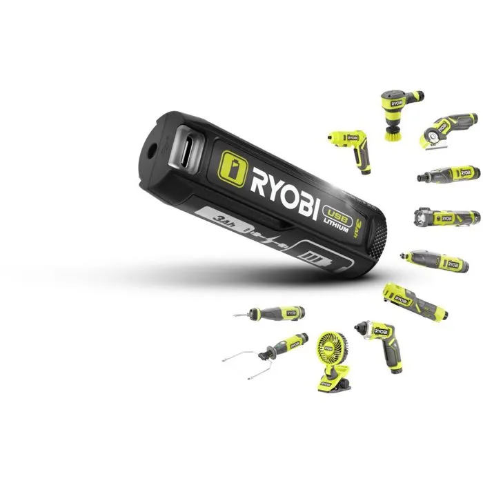 Ryobi Loupe éclairée 4V USB Lithium x3 LED RML4-0