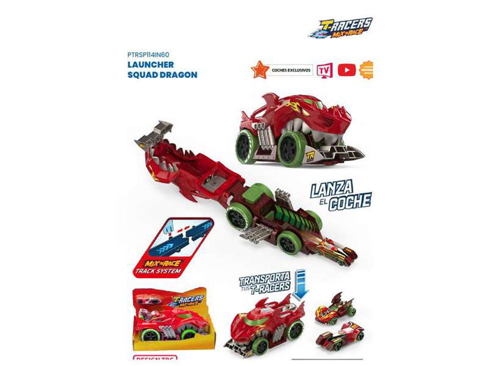 Magic Box T-Racers Mix 'N Race - Launcher Squad - Dragon