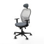 Piqueras y Crespo Chaise de Bureau Jorquera 1D036G1 Gris avec Appui-tête