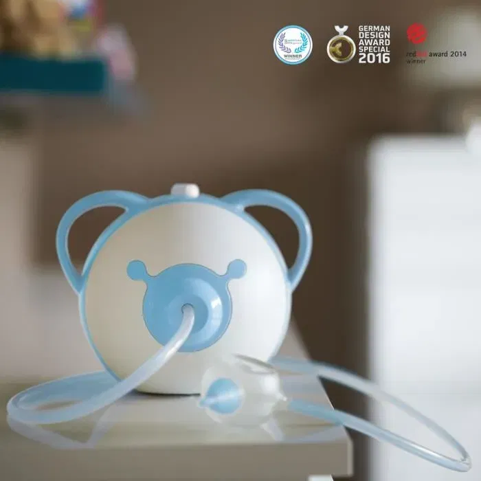 Nosiboo Pro - Mouche-bébé électrique (Aspirateur nasal) pour bébé et nourrisson, puissance d'aspiration élevée - Bleu