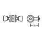 Serrure à bouton MCM 510-3-3-70 Intérieur