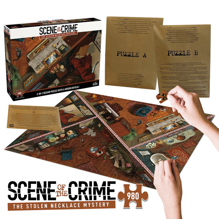 Jeu de Plateau Puzzle Scène du Crime : Le Mystère du Collier Volé Jeu de Plateau Puzzle Scène du Crime : Le Mystère du Collier Volé