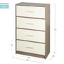Max Home Commode Moderne Blanc et Gris