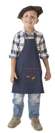 Creaciones Llopis Castañero - Jeans de déguisement pour enfant - Taille 1 (2-4 ans) - Tablier et béret - Polyester - Multilingue