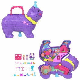 Polly Pocket Coffret Fête du chaton avec mini-figurines et accessoires