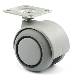 Q&Q ONIX PL Roue Pivotante Diamètre 50mm Gris/Noir