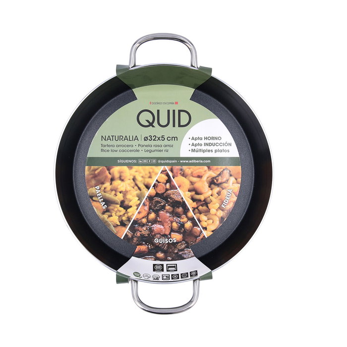Quid Paellera / Casserole Naturalia Aluminium 32x5 cm - Antiadhésif, Tous Feux, Four