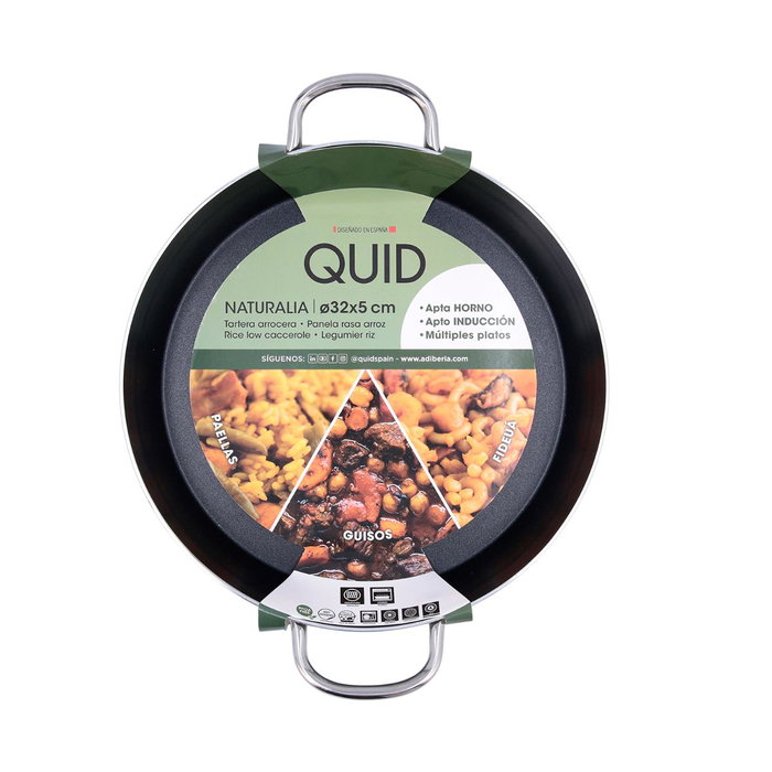 Quid Paellera / Casserole Naturalia Aluminium 32x5 cm - Antiadhésif, Tous Feux, Four Quid Paellera / Casserole Naturalia Aluminium 32x5 cm - Antiadhésif, Tous Feux, Four