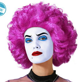 Peluca Perruque Rizée et Bouclée Violette 130 g pour Clown, Arlequin, Déguisement, Fête Fantaisie