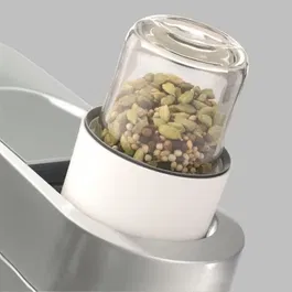 Kenwood AT320B - Mini hachoir, moulin et blender en verre 3-en-1 pour robot Chef, kit accessoires avec 4 cuves et couvercles