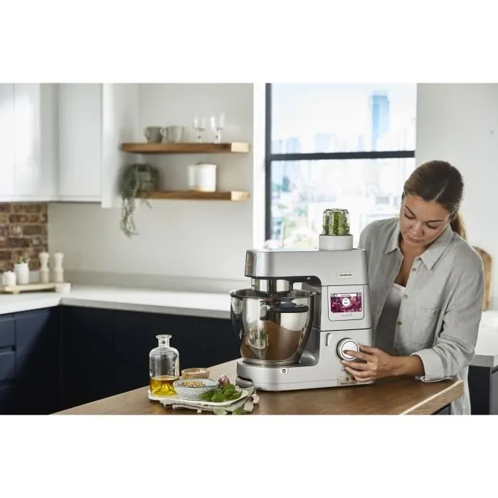 Kenwood AT320B - Mini hachoir, moulin et blender en verre 3-en-1 pour robot Chef, kit accessoires avec 4 cuves et couvercles Kenwood AT320B - Mini hachoir, moulin et blender en verre 3-en-1 pour robot Chef, kit accessoires avec 4 cuves et couvercles