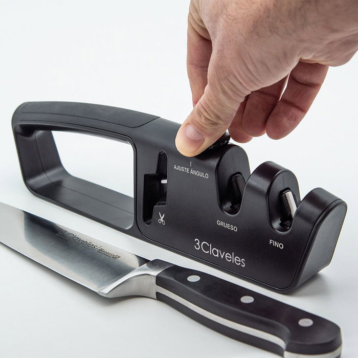 3 Claveles Aiguiseur de couteaux et ciseaux avec angle ajustable, 25 cm 3 Claveles Aiguiseur de couteaux et ciseaux avec angle ajustable, 25 cm