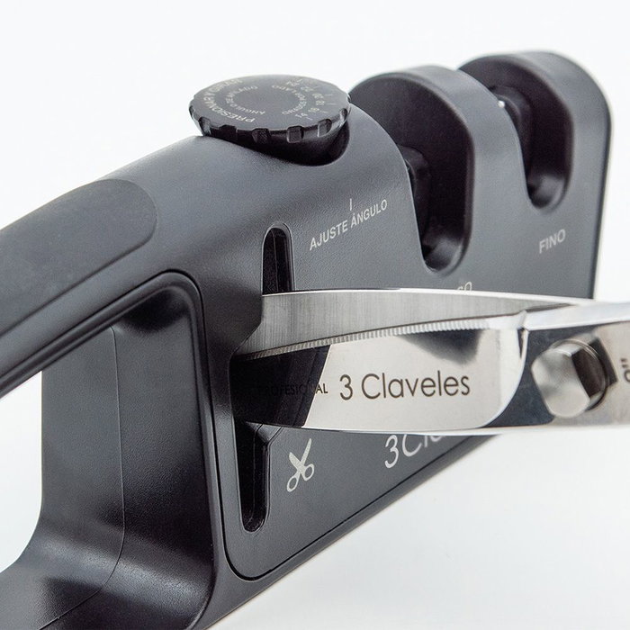3 Claveles Aiguiseur de couteaux et ciseaux avec angle ajustable, 25 cm 3 Claveles Aiguiseur de couteaux et ciseaux avec angle ajustable, 25 cm