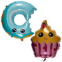 Party Time Ballon Aluminium Donut et Cupcake Style Kawaii