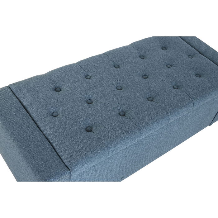 Banquette Home ESPRIT Bleu Polyester Bois 120 X 50 X 42 CM