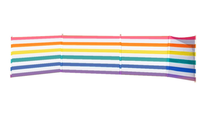 Marbueno 10497 Paravent 5 Poteaux Acier Polyester Rayures Couleurs 360x80 cm Plage Piscine Jardin Camping Marbueno 10497 Paravent 5 Poteaux Acier Polyester Rayures Couleurs 360x80 cm Plage Piscine Jardin Camping