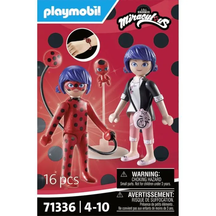 Playmobil 71336 Bracelet Miraculous avec Breloques - Marinette & Ladybug - Accessoire Enfant