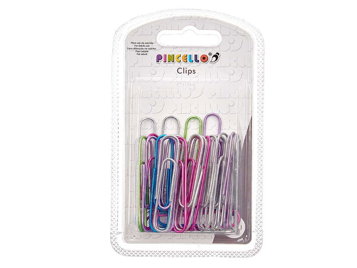 Pincello Lot 30 Clips Métalliques Multicolores 7,5 x 12,5 x 2 cm (Set de 24) Pincello Lot 30 Clips Métalliques Multicolores 7,5 x 12,5 x 2 cm (Set de 24)