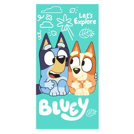 MOOSE Toalla en microfibre Bluey 70 x 140 cm - Toaille de bain ou plage - 100% Polyester