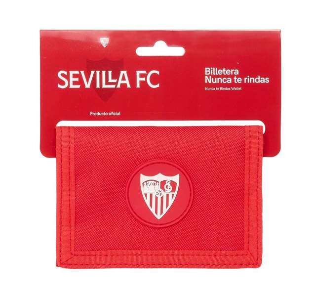 Safta Portefeuille avec tête coussinée Sevilla FC 12.5 x 9.5 x 1 cm - Officiel