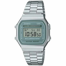 Montre Unisexe Casio A168WA-3AYES Vert Argenté (Ø 35 mm)