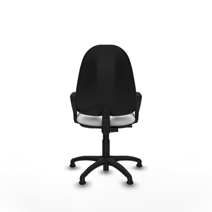 PIQUERAS Y CRESPO Chaise de bureau Algarra, tissu blanc, sans roulettes