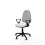 PIQUERAS Y CRESPO Chaise de bureau Algarra, tissu blanc, sans roulettes