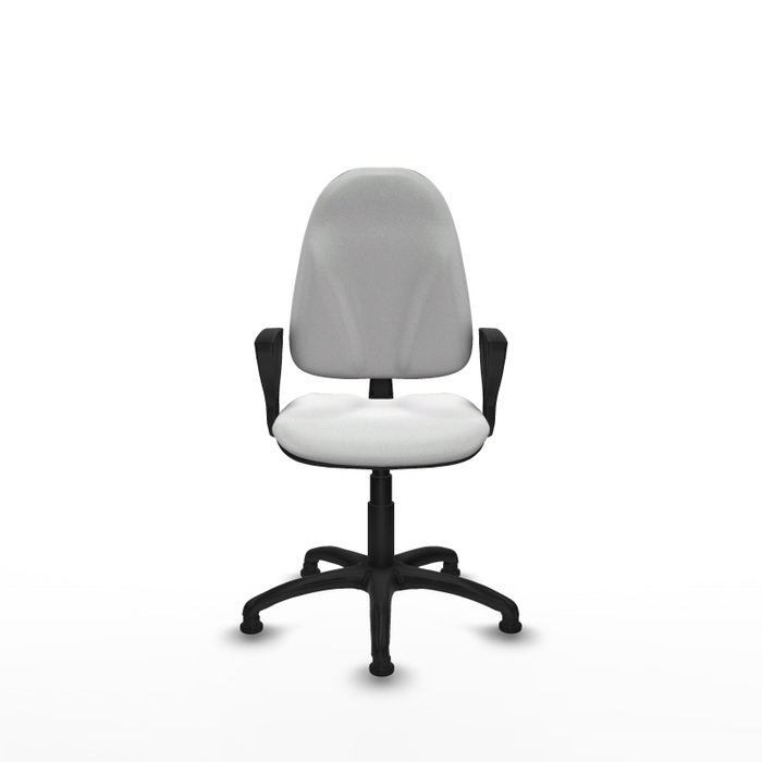PIQUERAS Y CRESPO Chaise de bureau Algarra, tissu blanc, sans roulettes