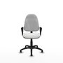 PIQUERAS Y CRESPO Chaise de bureau Algarra, tissu blanc, sans roulettes