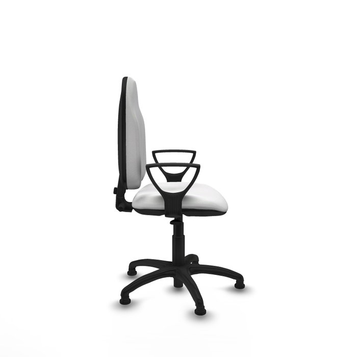 PIQUERAS Y CRESPO Chaise de bureau Algarra, tissu blanc, sans roulettes