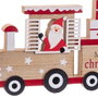 BigBuy Home Décorations de Noël Père Noël Train en bois Multicouleur