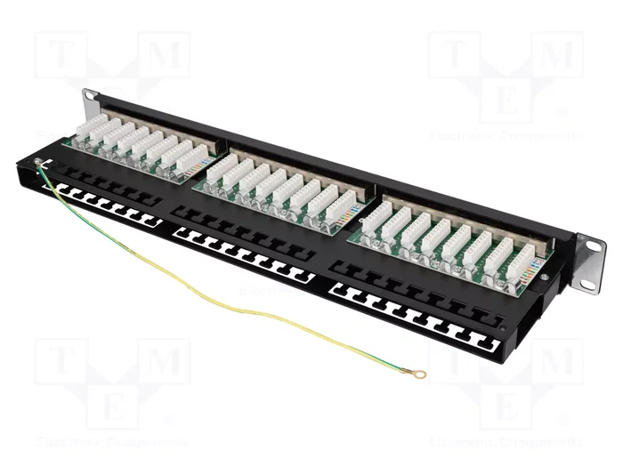 LANBERG Panneau de brassage Cat 5e RJ45 48 ports 1U 19 pouces