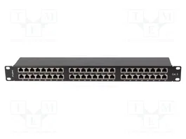 LANBERG Panneau de brassage Cat 5e noir 48 ports RJ45 rack 19 pouces