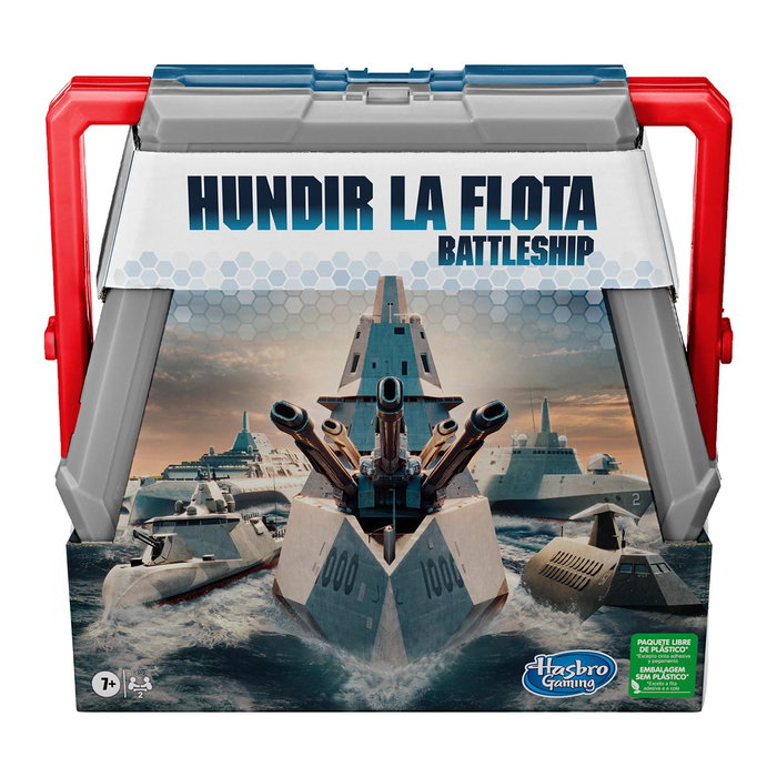 Hasbro Gaming - Hundir La Flota F4527 - Jeu de Société de Combat Naval Classique - Versions Portugaise et Espagnole - À partir de 7 ans Hasbro Gaming - Hundir La Flota F4527 - Jeu de Société de Combat Naval Classique - Versions Portugaise et Espagnole - À partir de 7 ans