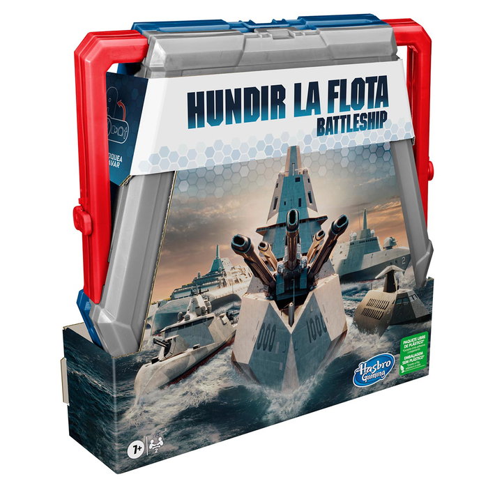 Hasbro Gaming - Hundir La Flota F4527 - Jeu de Société de Combat Naval Classique - Versions Portugaise et Espagnole - À partir de 7 ans Hasbro Gaming - Hundir La Flota F4527 - Jeu de Société de Combat Naval Classique - Versions Portugaise et Espagnole - À partir de 7 ans