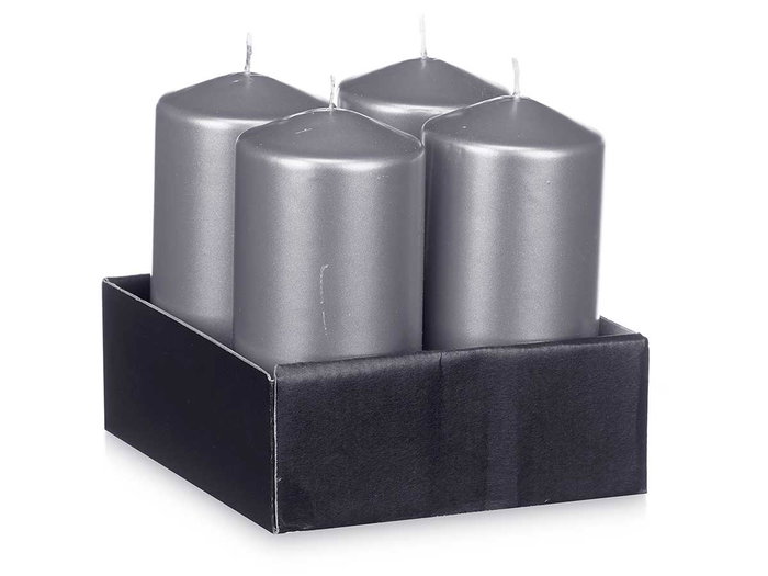 Acorde Bougie Taco Argent 15,5 cm Cire (Set de 12)