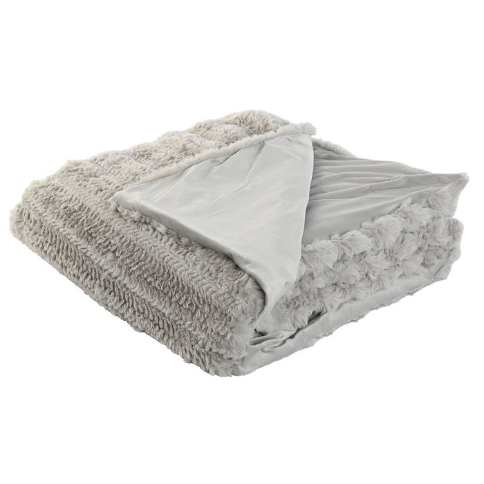 Couverture Home ESPRIT Gris clair 220 x 240 x 1 cm Couverture Home ESPRIT Gris clair 220 x 240 x 1 cm