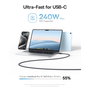 Baseus PicoGo Câble de charge magnétique USB-C 240W 1m, noir