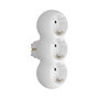WOLFPACK LINEA PROFESIONAL Adaptateur Triple Schuko Recto Blanc 16A 250V