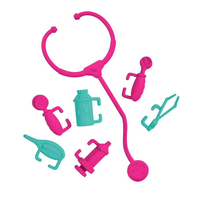 Steffi Love Pediatra 5733493 - Poupée pédiatre Steffi avec masque, tablier et stéthoscope, soins du bébé, jeu de rôle éducatif, pour enfants à partir de 3 ans