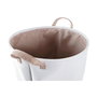 Panier à linge DKD Home Decor Gris Rose Polyester (39 x 39 x 41 cm) (2 Unités)