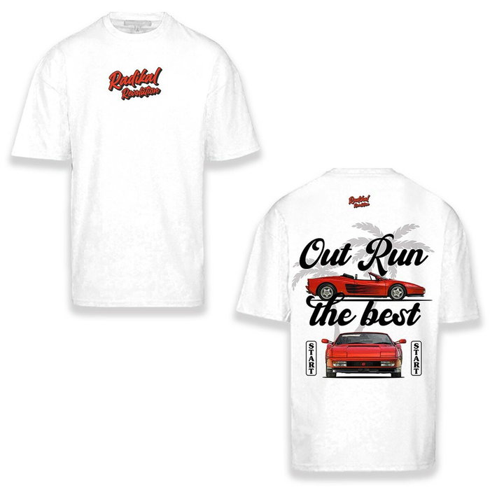 Radikal Revolution T-shirt Out Run Blanc Taille S