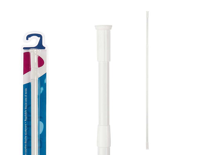 Berilo Barre de Douche 110-200 cm Blanc Métal (Set de 18) Berilo Barre de Douche 110-200 cm Blanc Métal (Set de 18)