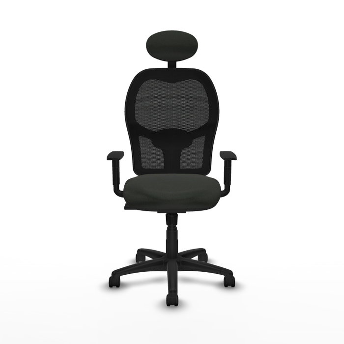 Piqueras Y Crespo Silla Alocén, Chaise de Bureau Synchrone Noire avec Appui-tête et Lombaire 1D Piqueras Y Crespo Silla Alocén, Chaise de Bureau Synchrone Noire avec Appui-tête et Lombaire 1D