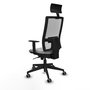 Piqueras y Crespo Chaise de Bureau Horna Gris clair et Blanc