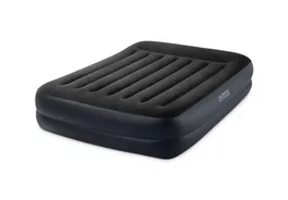 Intex - Matelas gonflable 2 personnes 150 x 200 x 42 cm, confort Dura-Beam Plus, housse floquée, pompe interne intégrée, intérieur