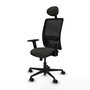 PIQUERAS Y CRESPO Chaise Zulema Synchro Noir avec Appui-tête et Accoudoirs 2D